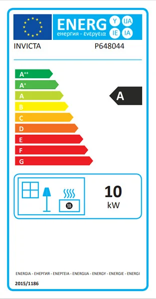 Poêle à bois fonte Fifty sur pied – 10Kw INVICTA – Image 2